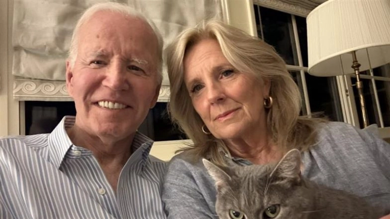 ‘Strongest in Broken Places’: Joe Biden Thanks Supporters in 1st Message After Prostate Cancer Diagnosis, Shares Pic With Jill Biden and Pet Cat