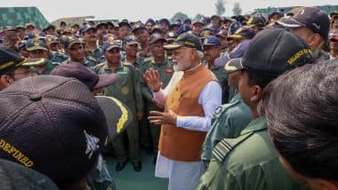 PM Narendra Modi Interacts With Soldiers at Adampur Airbase After India’s Successful Operation Sindoor, Says ‘India Is Eternally Grateful to Our Armed Forces’ (See Pics)