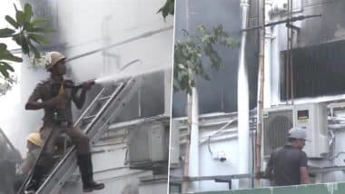 Kolkata Fire: Blaze Erupts at Building in Salt Lake Sector 5, Video Shows Dousing Operation