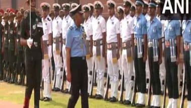 India News | Air Marshal Ashutosh Dixit Receives Tri-Service Guard of Honour as He Assumes Chief of Integrated Defence Staff Role