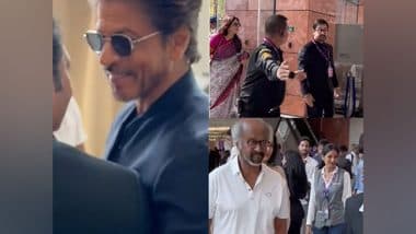 Entertainment News | Shah Rukh Khan, Rajinikanth, Aamir Khan, Other Bollywood Stars Arrive at WAVES Summit 2025