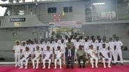 World News | INS Kochi Arrives at Male, Hands over Coast Guard Ship 'Huravee' to Maldives