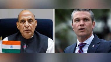 World News | Rajnath Singh Speaks with US Counterpart Pete Hegseth