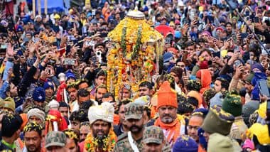 India News | Uttarakhand: Panchmukhi Doli Reaches Kedarnath Dham; Doors Set to Open Tomorrow