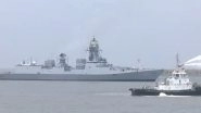 India News | INS Surat Makes Maiden Visit to Hazira Port on Gujarat Foundation Day