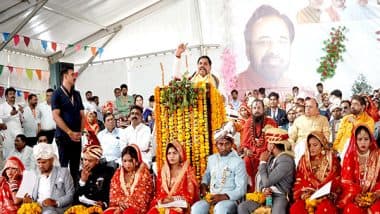 India News | Over 3,000 Couples Tie Knot at Mass Wedding in MP's Sagar; CM Mohan Yadav Emphasises Support for Widow Remarriage