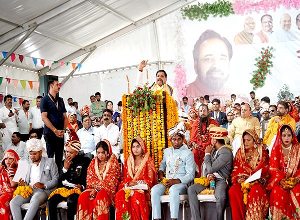India News | Over 3,000 Couples Tie Knot at Mass Wedding in MP's Sagar; CM Mohan Yadav Emphasises Support for Widow Remarriage