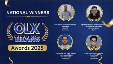Business News | OLX India Hosts Titans Awards 2025 to Honor Top Used Car Dealer Partners