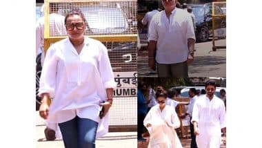 Entertainment News | Rani Mukerji, Farhan Akhtar, Boney Kapoor, More B-Town Celebs Reach Nirmal Kapoor's Funeral