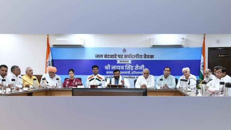 India News | Water Sharing Issue: All Party Leaders Stand United with Haryana CM, Resolution Passed Unanimously