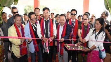 Sports News | Union Sports Minister Mandaviya Inaugurates Khelo India Multipurpose Hall in Arunachal's Kamle District