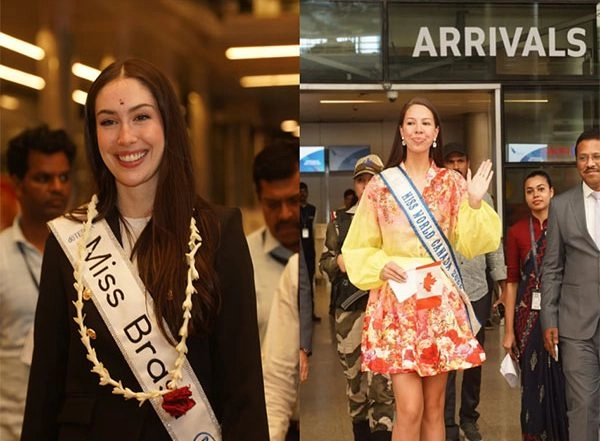 Entertainment News | Miss Brazil, Miss Canada Touch Down in Hyderabad Ahead of Miss World 2025