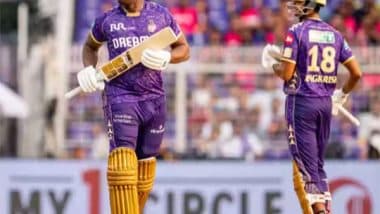 Sports News | IPL 2025: Russell, Raghuvanshi Power KKR to 206/4 Against Rajasthan Royals