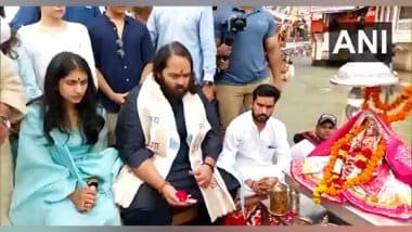 India News | Anant Ambani, Wife Radhika Merchant Perform Ganga Puja at Har Ki Pauri in Uttarakhand's Haridwar