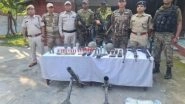 India News | Manipur: Security Forces Recover Arms, Arrest Militants, Seize Drugs in Statewide Crackdown