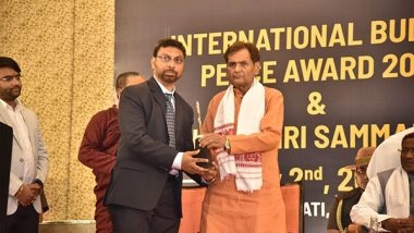 Business News | Mumbai Structural Engineer Dr. Er Munir Khan Honored with Prestigious International Buddha Peace Award