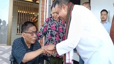 India News | Manipur: BJP's Sambit Patra Visits Ex-MLA Vungzagin Valte, Survivor of 2023 Mob Attack