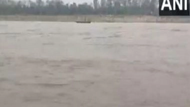India News | J-K: Water Level Increases in Chenab River in Akhnoor Following a Significant Decrease