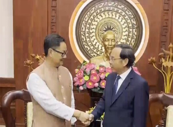 World News | Culture, Diplomacy Lead Talks Between India-Vietnam During Union Minister Rijiju's Meeting with Ho Chi Minh City Secy Nguyen Van Nen