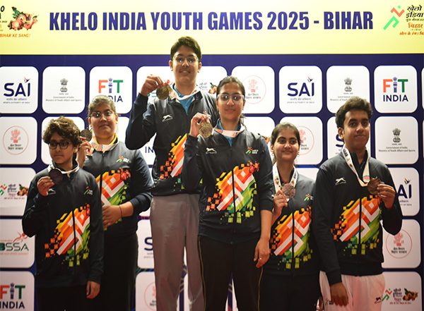 Sports News | Khelo India Youth Games 2025: Rajasthan Air Pistol Mixed Team Clinches First Gold
