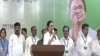 India News | Murshidabad Violence: CM Mamata Banerjee Distributes Relief, Slams BJP over Violence