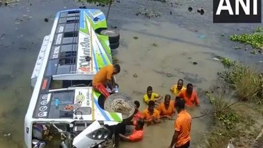 India News | Odisha: 25 Injured After Bus Falls into Drain After Collision in Balasore