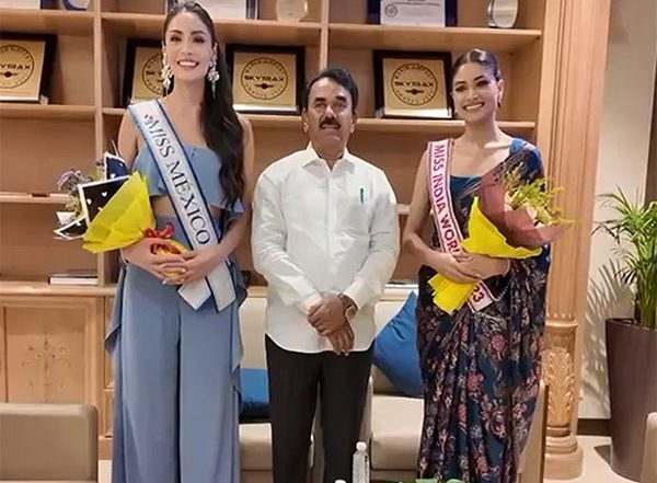 Entertainment News | Hyderabad: Minister Jupally Krishna Rao Oversees Welcome Preparations, Meets Miss India, Ahead of 72nd Miss World Pageant