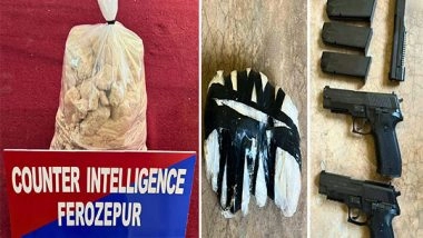 India News | Punjab: Ferozepur Police Bust Cross-border Narco Network, Seize 5.465 Kg Heroin, Arrest Three