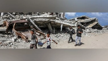 World News | UN Warns of Living Conditions Incompatible with Existence as Israel Plans Gaza Displacement