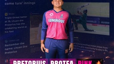 Sports News | Rajasthan Royals Pick Lhuan-dre Pretorius for Injured Nitish Rana