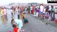 India News | Uttar Pradesh: Devotees Take a Holy Dip at Sangam in Prayagraj on Mohini Ekadashi