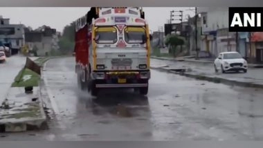 India News | J-K: Light Rainfall in Kathua, Mudslide Shuts Jammu-Srinagar Highway in Ramban District