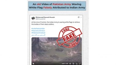 India News | PIB's Fact-checking Unit Busts Fake Video Claiming Indian Army Waving White Flag Across LoC