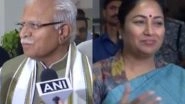 India News | Union Minister Manohar Lal Khattar Holds Meeting with Delhi CM Rekha Gupta