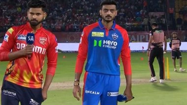 Sports News | IPL 2025: Punjab Kings Win Toss, Opt to Bat Against Delhi; Madhav, Rizvi Replace Nigam, Nair in Capitals Playing XI