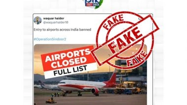 India News | PIB Busts Fake News About Airport Entry Ban