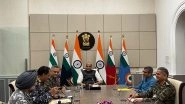 India News | Defence Minister Rajnath Singh Holds Review Meeting at South Block Amidst Escalating Tensions