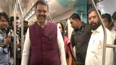 India News | Maharashtra CM Inaugurates Phase 2A of Mumbai Metro Line 3 from BKC to Acharya Atre Chowk