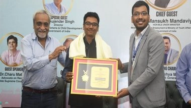 Business News | Renowned NEET Counselling Expert Anubhav Garg Felicitates Dr. B Srinivas with the Prestigious Dr. B. C. Roy Memorial Award at UDFCON-2025