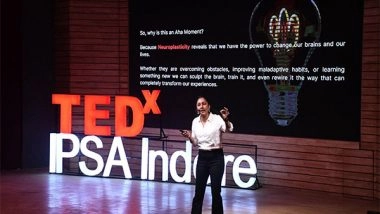 Business News | Pavitra Somaiya Ignites Minds at TEDx IPS Academy with Insightful Talk on Neuroplasticity and Language Learning