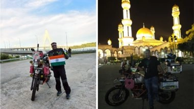 Business News | Rider Josh Makes History as First Indian to Enter Brunei by Motorcycle from Andhra Pradesh