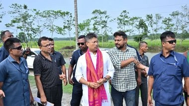 India News | Assam: Minister Hazarika Reviews BTR Embankments for Monsoon Flood Protection