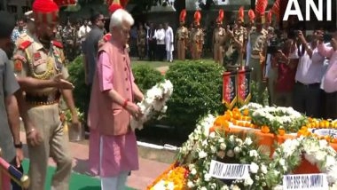 India News | Jammu and Kashmir LG Manoj Sinha Pays Tribute to BSF Sub Inspector Md Imteyaz in RS Pura