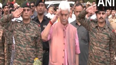India News | J-K: LG Manoj Sinha Pays Tribute to Rifleman Sunil Kumar Killed in Action During Shelling by Pakistan in RS Pura Sector