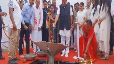 India News | Assam CM Himanta Biswa Sarma Performs Bhoomi Poojan for Two Marriott Hotels in Guwahati