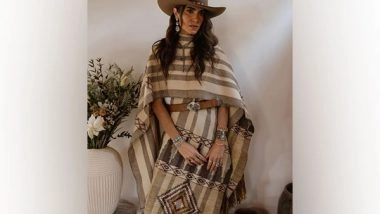 Entertainment News | Nikki Reed Embraces Himalayan Culture in Stunning Hand-knit Dress by Kullvi Whims, Watch Pics Here