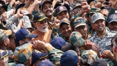 India News | PM Modi Visits Adampur Airbase, Interacts with Air Warriors, Salutes Their Courage