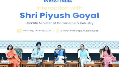 Business News | Piyush Goyal Reviews Invest India Operations to Boost Investment, MSMEs, and Manufacturing
