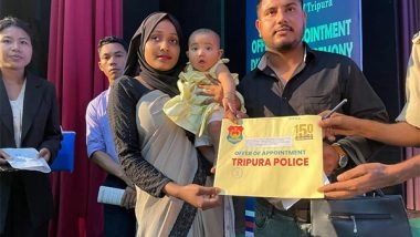 India News | Tripura CM Manik Saha Hands Appointment Letter to 979 Police Constables