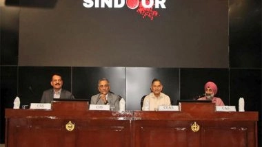 India News | CDS Anil Chauhan Along with Army, Navy and Air Chiefs, Provide Perspective into Successful Conduct of Operation Sindoor